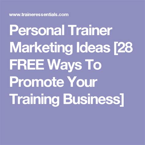 Personal Trainer Marketing Ideas 28 Free Ways To Promote Your Training