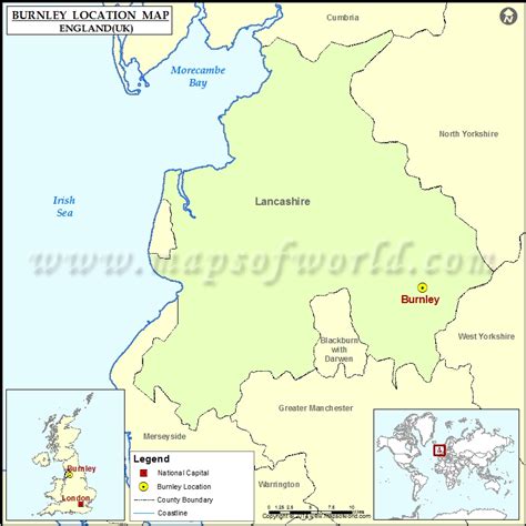 We are the clarets, turf moor is our home. Where is Burnley | Location of Burnley in England Map