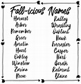 Fall-icious Names 🍁 @charmingbabynames | Cute baby names, Country baby ...