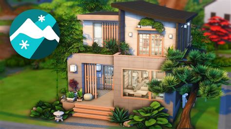 Modern Japanese Home No Cc The Sims 4 Snowy Escape Speedbuild