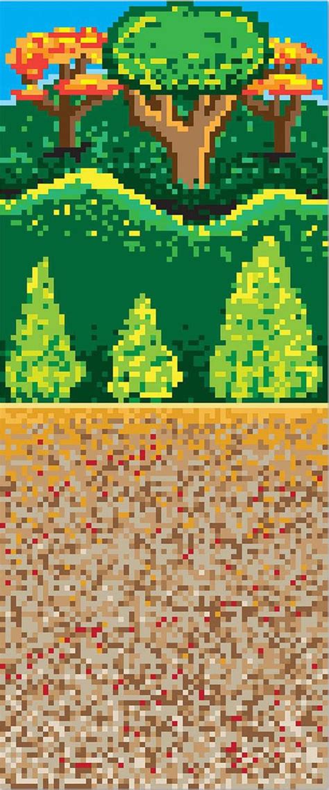 8 Bit Forest Backdrop Thepartyworks