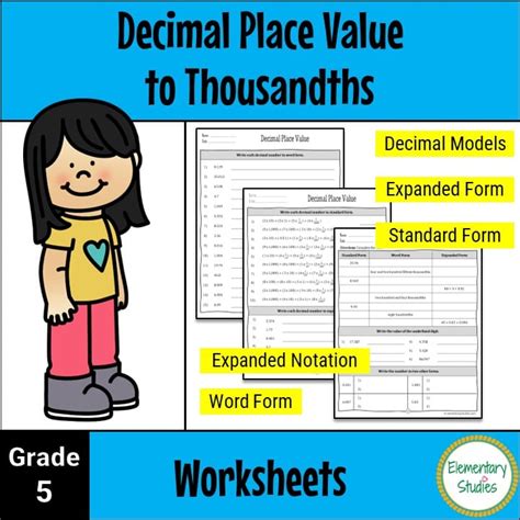 5th Grade Decimal Place Value Elementary Studies