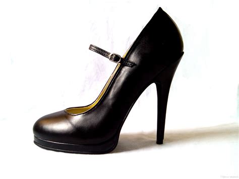 14cm Heel Height Sexy Genuine Leather Round Toe Stiletto Heel Pumps