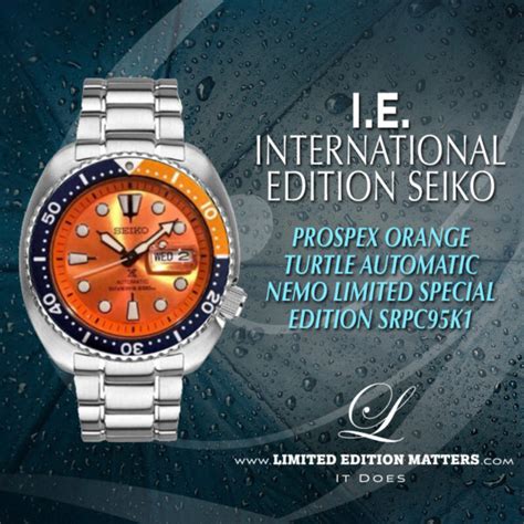 Seiko Prospex Orange Turtle Automatic 200m Diver Nemo Limited Special