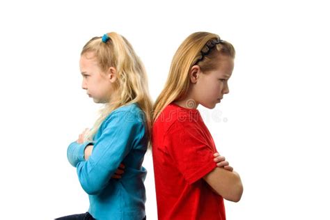 Two Girls Are Angry At Each Other Stock Photo Image Of Bitchy Kids