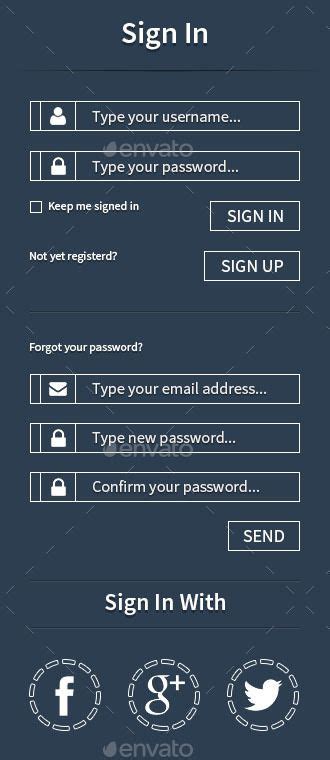 Flat Login And Registration Form Psd Psd Registration Form Registration