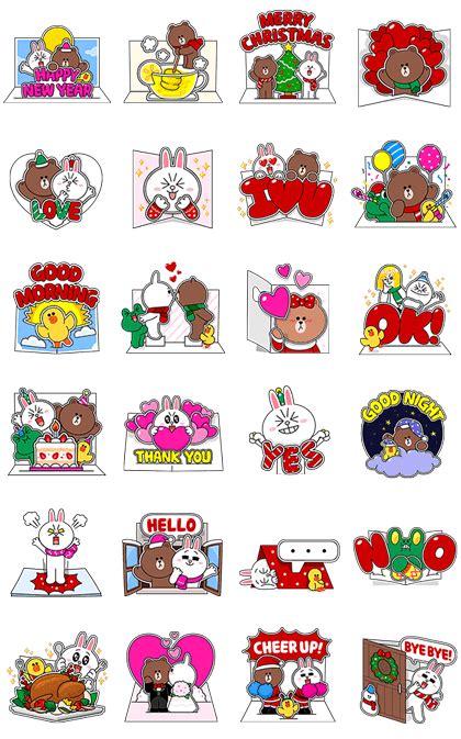 Line Greeting Cards Line Stickers