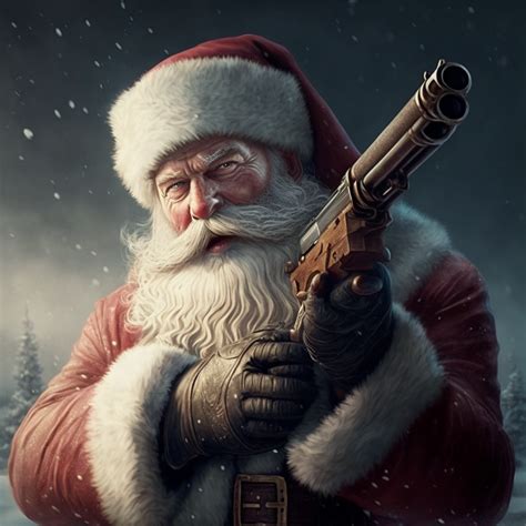 Santa Claus With A Gun By Picsoai On Deviantart