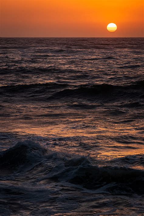Sun Horizon Sea Sunset Hd Phone Wallpaper Peakpx