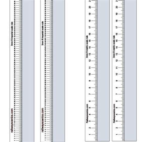 Free Metric And Imperial Scale Rulers Download Railwayscenics Model