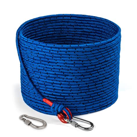 Loreso Strong Magnet Fishing Rope With Double Carabiner Heavy Duty