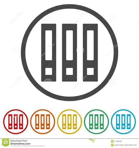 Binders Icon Vector Archive Folders Vector Icon 6 Colors Included