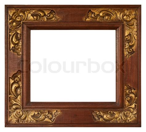 Bali Antique Gold Frame Isolated On Stock Image Colourbox