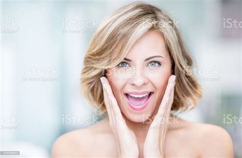 Beauty Portrait Of An Excited Woman Stock Photo Download Image Now