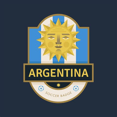 Argentina World Cup Soccer Badges 222108 Vector Art At Vecteezy