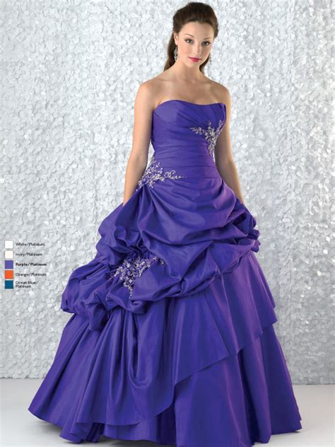 Violet Ball Gown Strapless Lace Up Full Length Quinceanera Dresses With