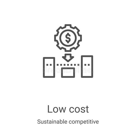 Low Cost Icon Vector From Sustainable Competitive Advantage Collection