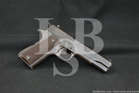 Wwii Us Colt 1911a1 1911 A1 Smp Marked 45 Acp Semi Auto Pistol 1944 C