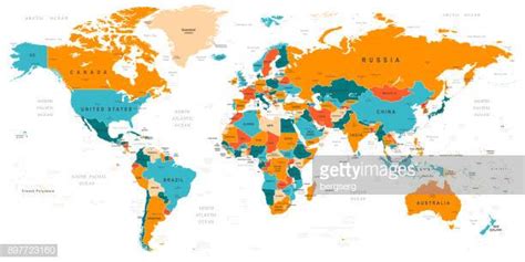 World Map High Res Illustrations Getty Images
