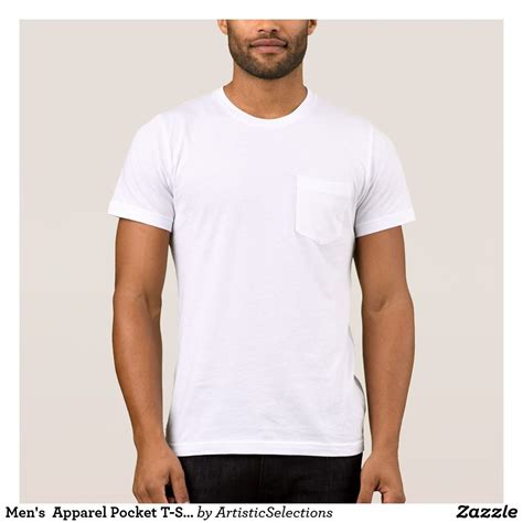 Mens Apparel Pocket T Shirt White Template T Shirt Zazzle Shirts