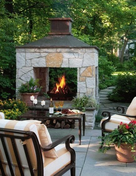 Outdoor Rock Fireplace Designs
