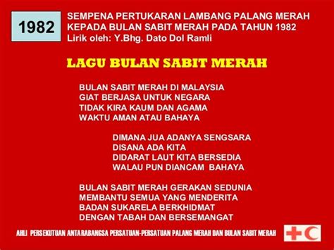 Sejarah Lagu Bulan Sabit Merah Malaysia Malaya