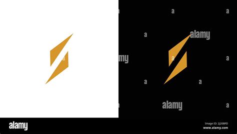 Simple Dan Modern Letter S Initials Logo Design Stock Vector Image
