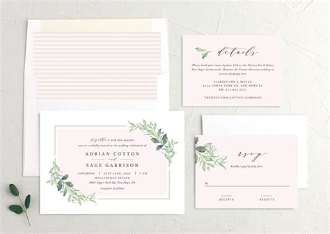 Classic Greenery Wedding Invitations The Knot