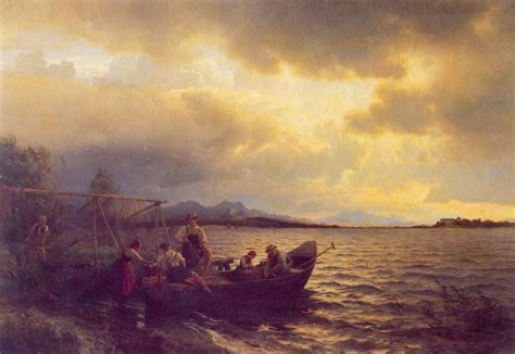 Hans Fredrik Gude Fra Chiemsee 1868 Oil On Canvas Dimensions