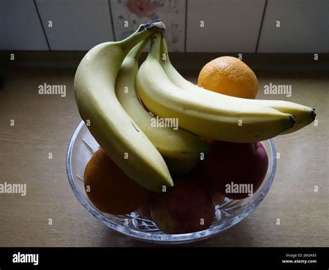 Fruit Bowl With Oranges And Bananas Stock Photo Alamy