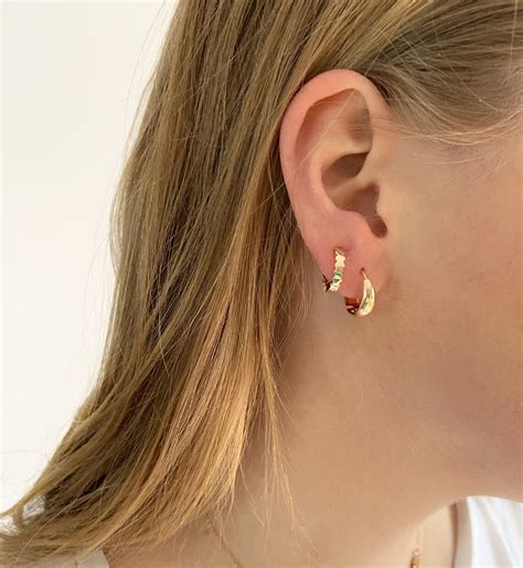 K Gold Filled Huggie Hoop Earring Tiny Hoops Small Etsy