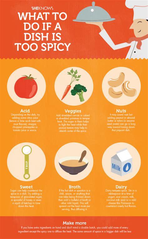 What To Do With A Dish That Is Too Spicy Infographic Best Infographics