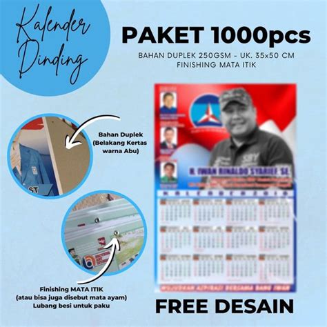 Jual Kalender Partai Murah Kalender Paket 1000pcs Di Lapak
