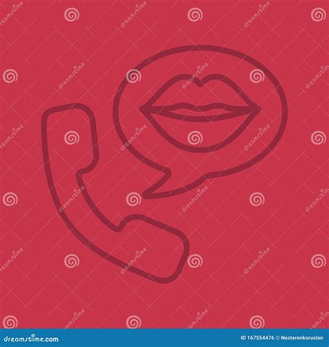 Phone Sex Color Linear Icon Stock Vector Illustration Of Logo Dial