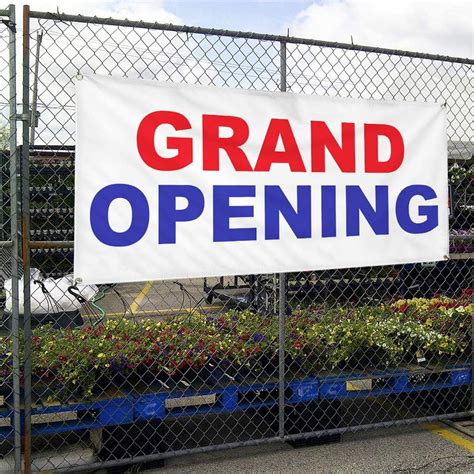 Vinyl Banner Multiple Sizes Grand Opening Red Blue Business Outdoor