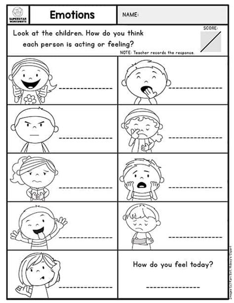 Preschool Assessment Superstar Worksheets