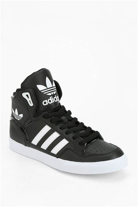Adidas Originals Extaball Leather Hightop Sneaker In Black Lyst