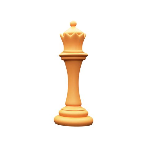3d Rendering Golden Queen Chess Piece 23750805 Png