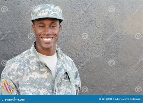 Army Worker Close Up Smiling Stock Image Image Of Adult Healthy