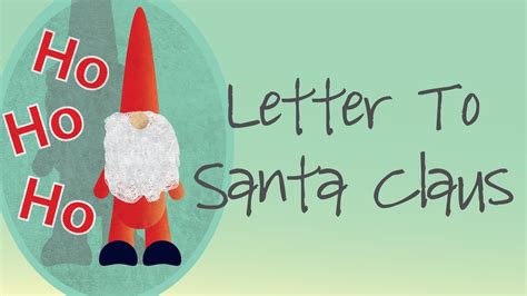 Letter To Santa Claus Father Christmas Poem Christmas Poems