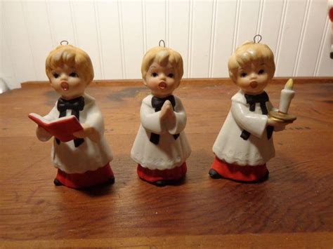 vintage christmas choir figurines homco carolers set of etsy vintage christmas christmas