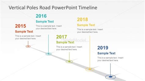 Vertical Poles Powerpoint Timeline Slidemodel