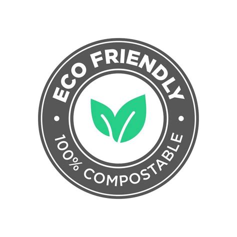 Eco Friendly 100 Compostable Icon Eco Friendly Logo Eco Friendly