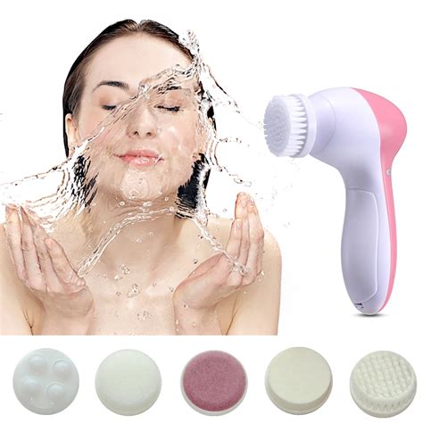 5 In 1 Electric Facial Pore Cleaner Brush Face Liffting Massager Machine Apparatus Spa Cleaning