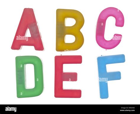 Plastic Alphabet Letters Abcdef Stock Photo Alamy