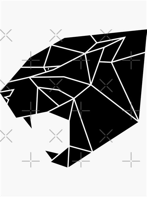 Black Panther Geometry Sticker Sticker For Sale By Deadskins27