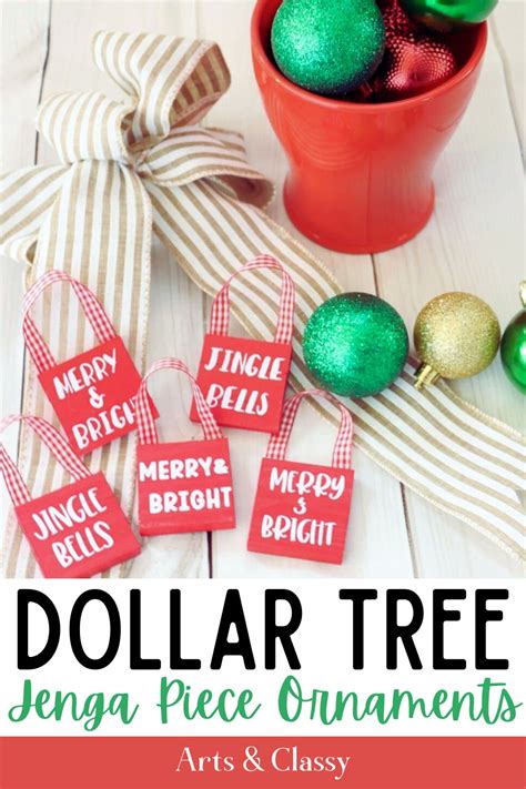 Cheap Dollar Tree Jenga Ornaments That Are Easy To Make Arts And Classy