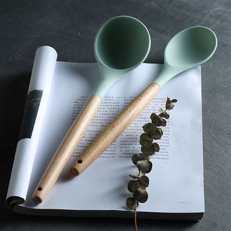 Silicone Utensil With Wooden Handle Utensil Manufacturers