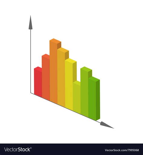Business Graph Icon Cartoon Style Royalty Free Vector Image