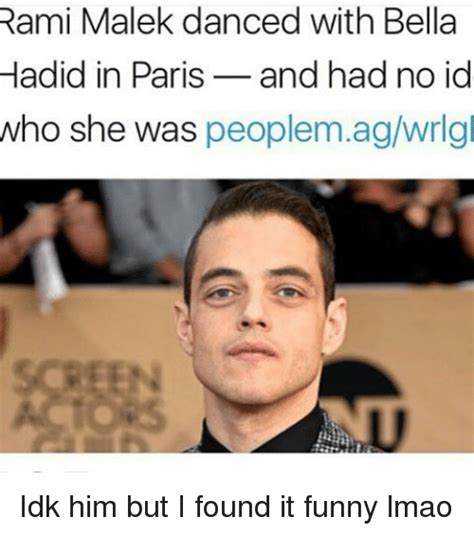Rami Malek Danced With Bella Hadid In Paris And Had No Id Who She Was